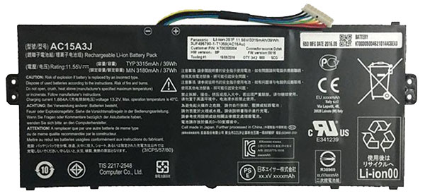 Ersatz Notebook Akku für ACER Chromebook-R-11-C738T-C10X Compatible Notebook Akku ACER for Chromebook-R-11-C738T-C10X