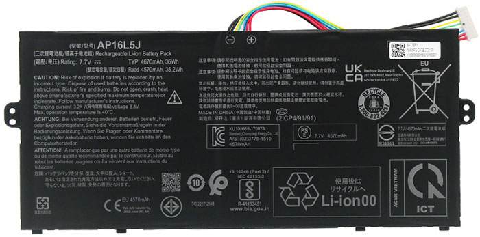 Ersatz Notebook Akku für acer AP16L5J Compatible Notebook Akku acer for AP16L5J