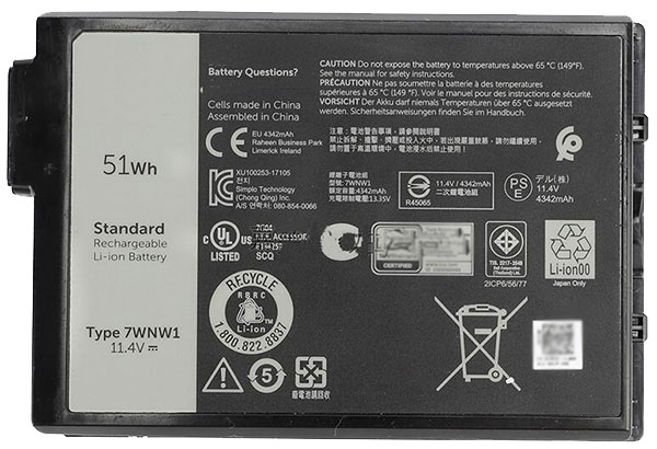 Ersatz Notebook Akku für Dell 7WNW1 Compatible Notebook Akku Dell for 7WNW1