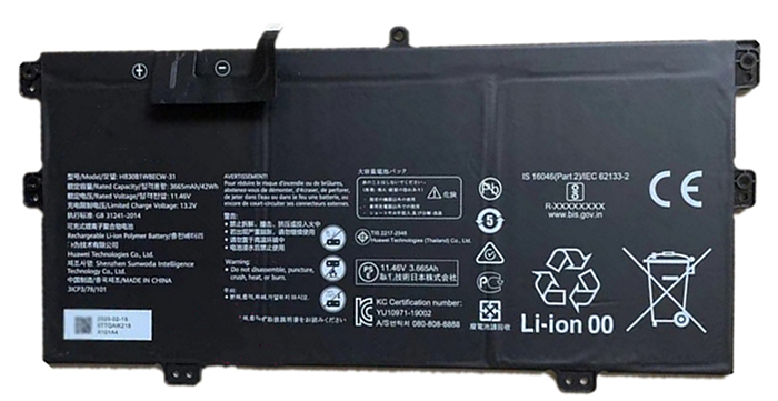 Compatible Notebook Akku HUAWEI  for HB30B1W8ECW-31 
