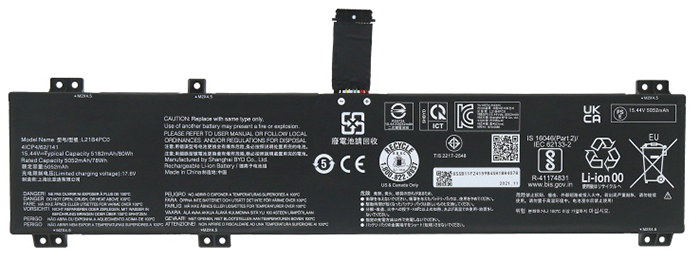 Ersatz Notebook Akku für LENOVO L21D4PC1 Compatible Notebook Akku LENOVO for L21D4PC1